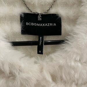 BCBG White Plush Jacket